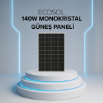 Ecosol 140W 32 Hücre Half-Cut TOPCon Güneş Paneli