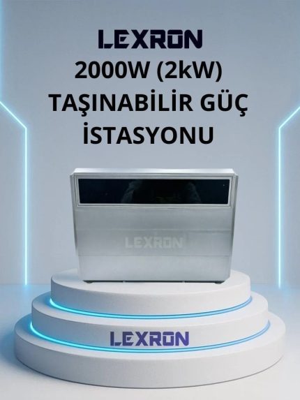 Lexron PPS-2000 2000W LiFePO4 Taşınabilir Güç İstasyonu | Tam Sinüs, Type-C PD