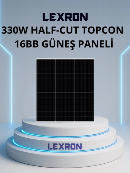 Lexron 330W 64 Hücre 16BB Half-Cut TOPCon Güneş Paneli