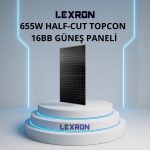 Lexron 655W 132 Hücre 16BB Half-Cut TOPCon Güneş Paneli