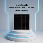 140W ECOSOL HALF-CUT TOPCON MONO GÜNEŞ PANELİ - Görsel 2