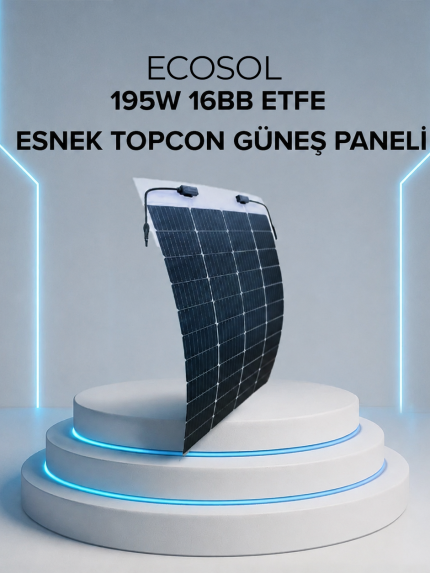 195W 16BB ETFE ESNEK TOPCON GÜNEŞ PANELİ (ECOSOL)