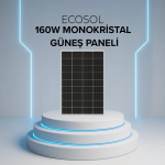 Ecosol 160W 36 Hücre Monokristal Güneş Paneli