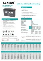 Lexron 12V 9Ah AGM UPS Aküsü - Görsel 2